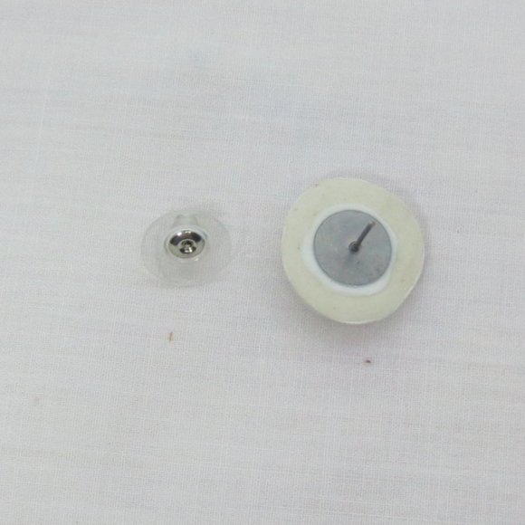 New Unique Hand Painted Lady's Face Stud Earrings - Picture 3 of 6